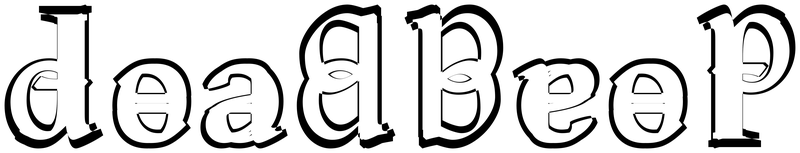 Ambigram for deadbeef in Davidlibre-bold